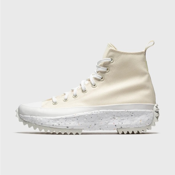 Converse Run Star Hike Crater Hi White and Cream Sneakers Size 5.5 - Picture 12 of 14
